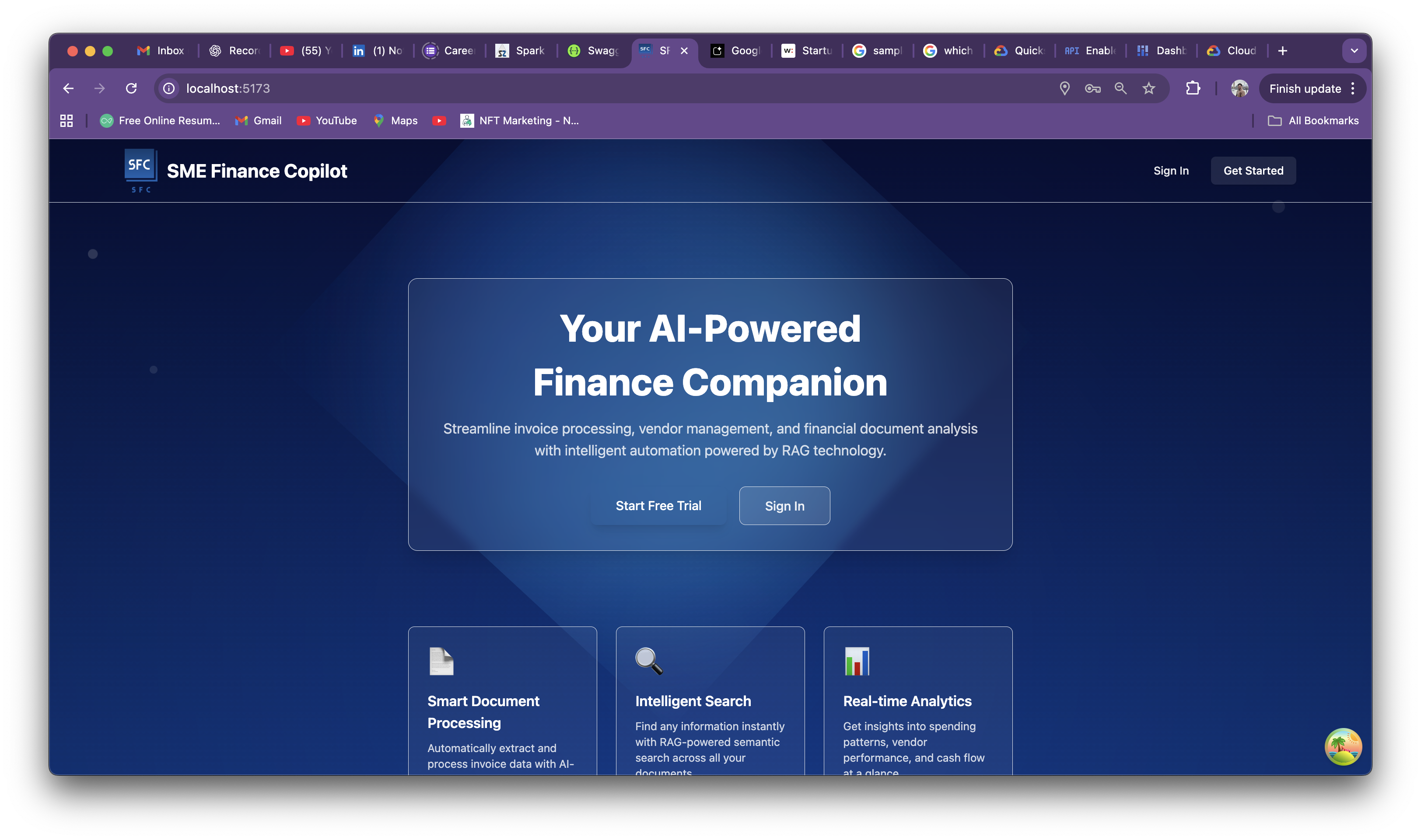SME Finance Copilot — AI Finance Intelligence screenshot 1