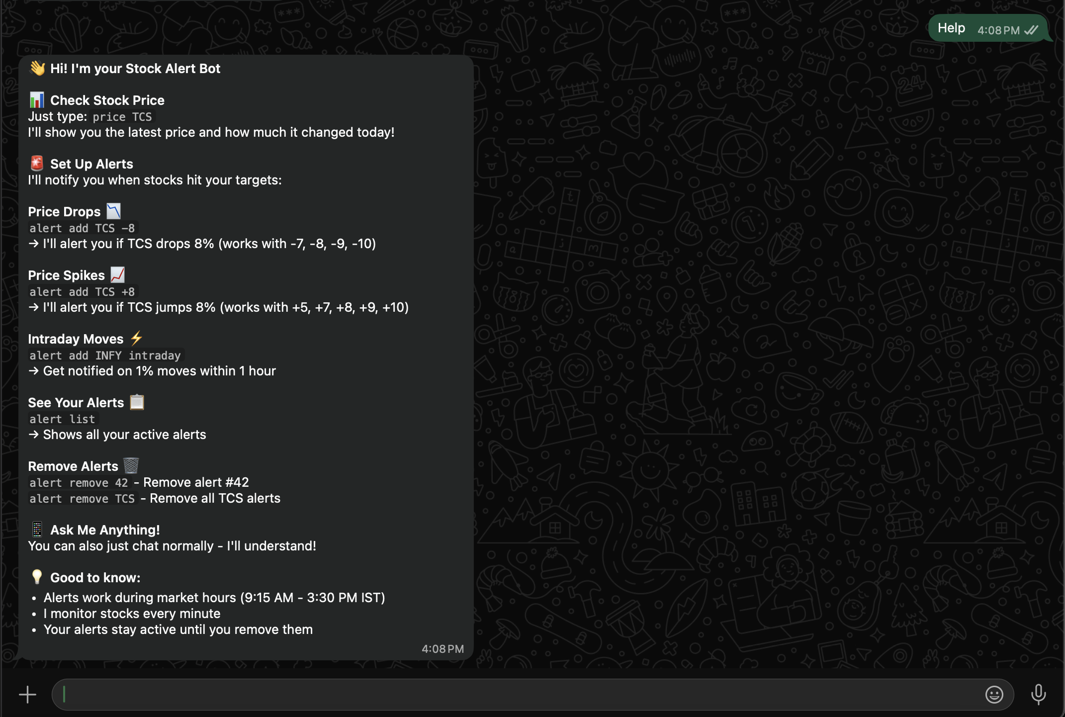 Stock Sentinel — Intraday Stock Alert System screenshot 1